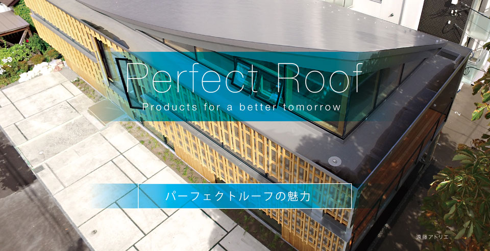 粘接着工法 圧着工法の金属屋根材 パーフェクトルーフ ダイムワカイ